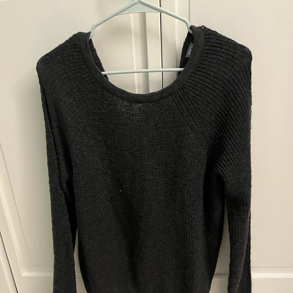 Aerie dark gray crossover reversible sweater. Size small.